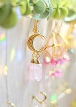 Load image into Gallery viewer, Avie Jewelry - Moon Earrings (Pink quartz)

